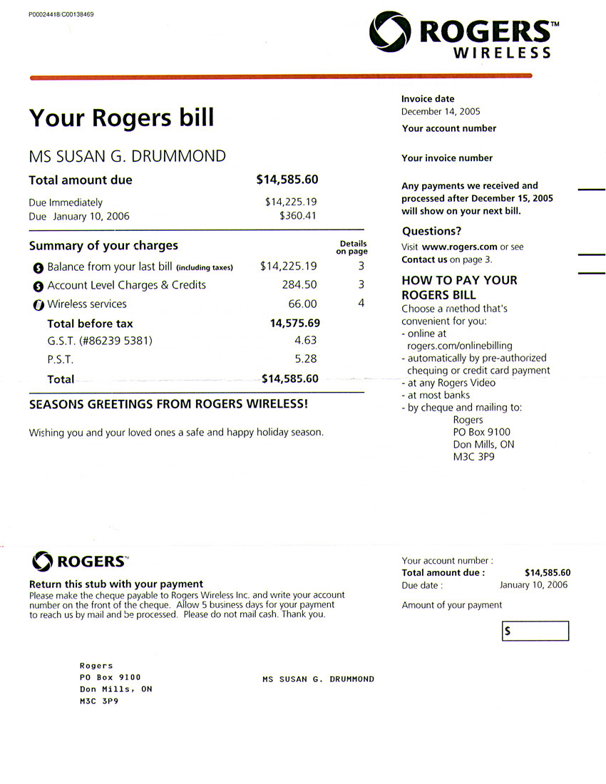 Invoice: Page 1